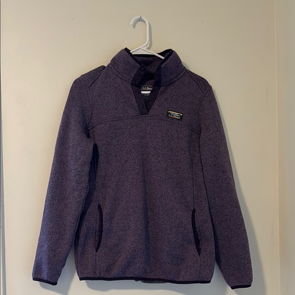 L.L. Bean Heather Plum Pullover Fleece